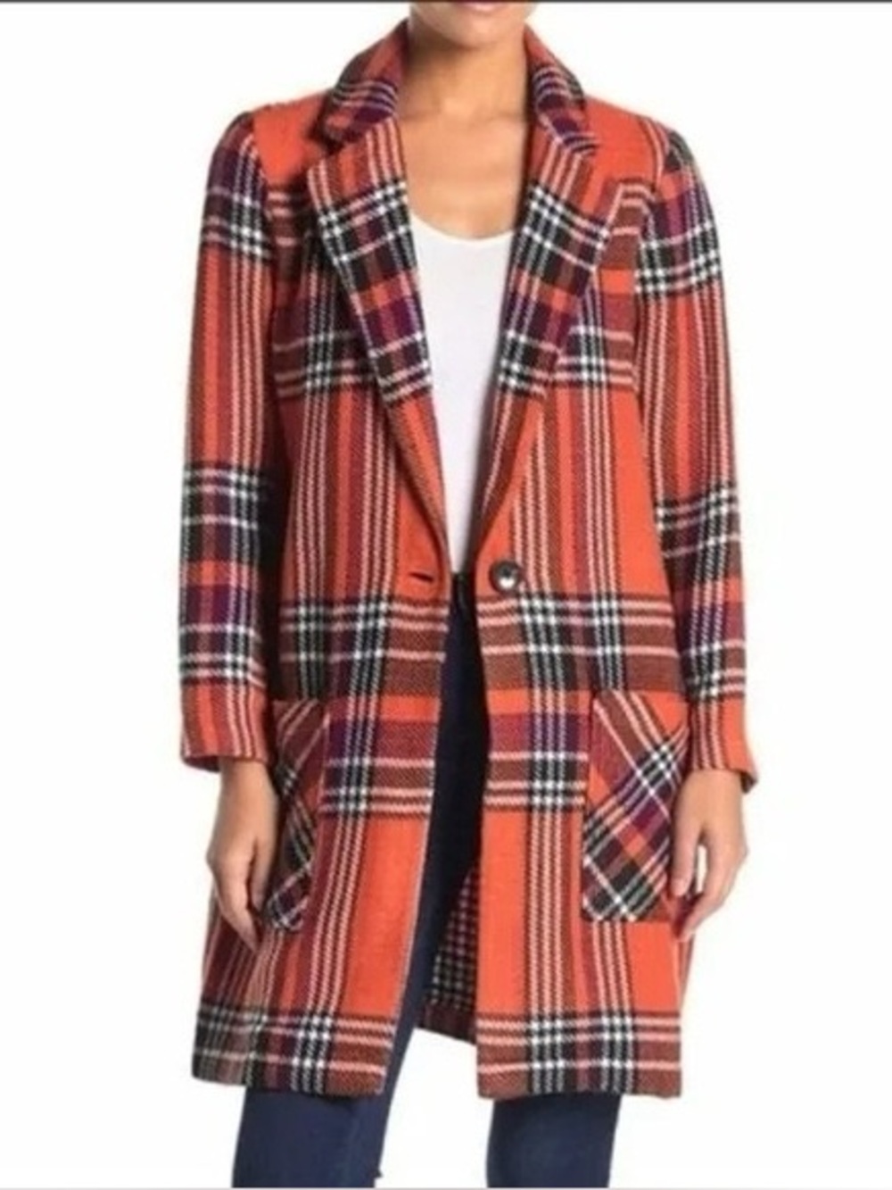 Susina Plaid Jacket size Large Petite